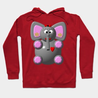 Cute Elephant wearing Earrings Hoodie